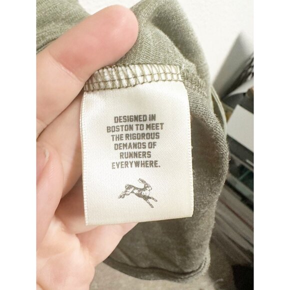 Tracksmith Off Roads Crew Long Sleeve Tee Merino Wool Blend Moss Ivy Small - Picture 4 of 6